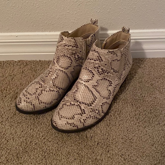 Snake Print Booties - Picture 1 of 3